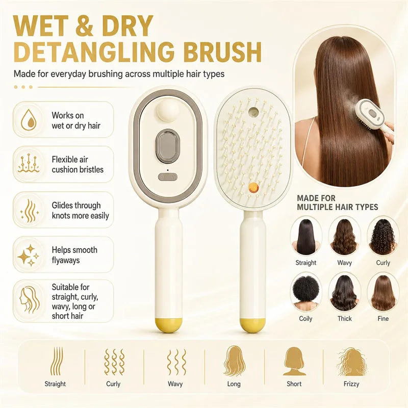 MistGlow Steam Massage Comb